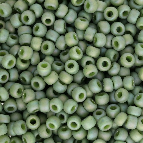 Seed beads Miyuki 8/0 4698 - Opaque Glazed Pistachio AB Mat x8g