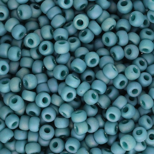 Seed beads Miyuki 8/0 4702 - Opaque Glazed Peacock AB Mat x8g