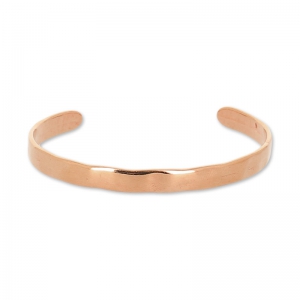 hammered bracelet base 6.5 mm gold tone rose x1