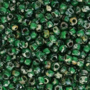 Seed beads Miyuki 8/0 4507 - Transparent Green Picasso x8g