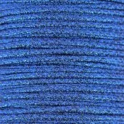 Metallic synthetic cord 1mm hard blue  x 1 m