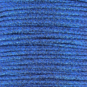 Metallic synthetic cord 1mm hard blue  x 1 m
