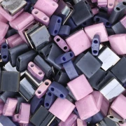 Pink - Miyuki Bead Mix - Half and Tila Beads - Galaxy x10g Miyuki Bead Mix - Half and Tila Beads - Galaxy x10g