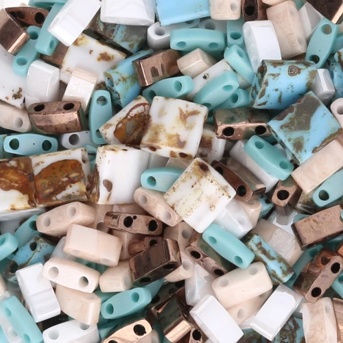 Miyuki Beads Mix - Quarter - Half and Tila Beads - Ibiza Life x10g