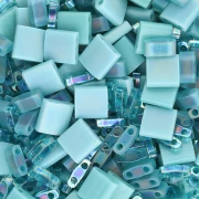 Mix de perles Miyuki - Quarter - Half et Tila Beads - Laguna Blue x10g