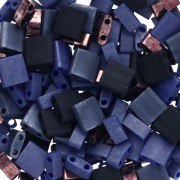 Miyuki Bead Mix - Half and Tila Beads - Aqua Bronze x10g|raw }}