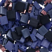 Bronze - Miyuki Bead Mix - Half and Tila Beads - Aqua Bronze x10g Miyuki Bead Mix - Half and Tila Beads - Aqua Bronze x10g