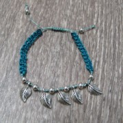 Leaf pendant 13x7 mm fine Gold plated x1