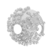 Bead urchin 3 holes 10 mm - 925 Sterling Silver x1