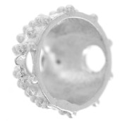Bead urchin 3 holes 10 mm - 925 Sterling Silver x1