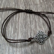 Flower filigreed spacer 2 loops 20mm Antique Silver Plating x1