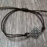 Flower filigreed spacer 2 loops 20mm Antique Silver Plating x1