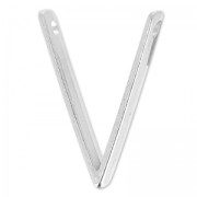 Spacer letter V 2 holes 28x20mm Antique Silver Plating x1|raw }}