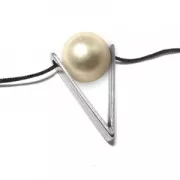 Spacer letter V 2 holes 28x20mm Antique Silver Plating x1