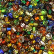 Preciosa Seed beads 9/0 2.5 mm - Mix Silver Lined x20g|raw }}