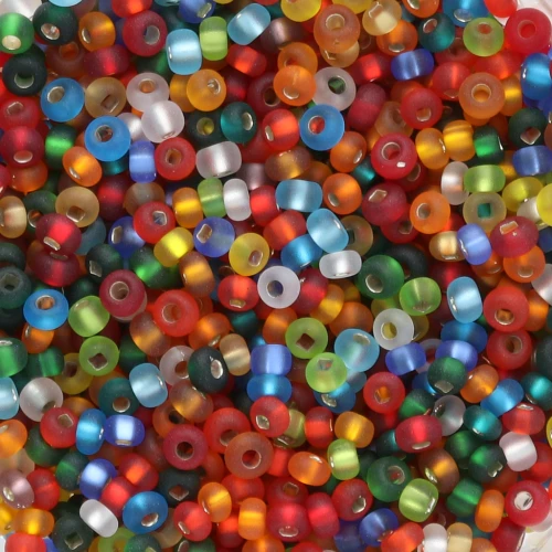 Preciosa Seed beads 9/0 2.5 mm - Mix Silver Lined Mat x20g