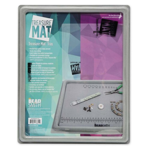 Tray for beading mat 40x33 cm and transparent lid - Grey x1