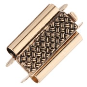 Beadslide clasp for clip-on bead weaving 18x14 mm - Antique Gold x1|raw }}