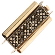 Beadslide clasp for clip-on bead weaving 24x14 mm - Antique Gold x1|raw }}