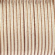 Half-round hammered copper wire 1.29 mm semi hard - Gold anti-tarnish x7.3m
