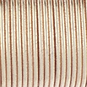 Half-round hammered copper wire 1.29 mm semi hard - Gold anti-tarnish x7.3m