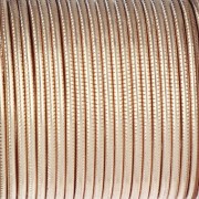 Striated half-round copper wire 1.29 mm semi hard - Gold anti-tarnish x7.3m