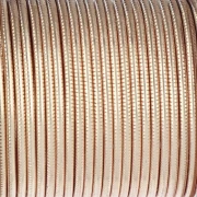 Striated half-round copper wire 1.29 mm semi hard - Gold anti-tarnish x7.3m