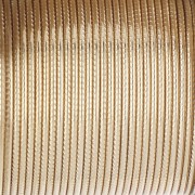 Half-round twisted copper wire 1.02 mm semi hard - Gold anti-tarnish x9.1m