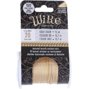 0.81 mm semi-hard twisted round copper wire - Gold-plated to prevent tarnishing x13.7m