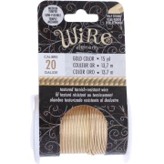 0.81 mm semi-hard twisted round copper wire - Gold-plated to prevent tarnishing x13.7m