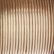 Textured half-round copper wire 1.29 mm semi hard - Gold anti-tarnish x7.3m