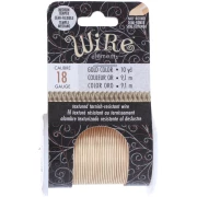 1.02 mm semi-hard textured round copper wire - Tarnish-resistant gold-plated x9.1 m
