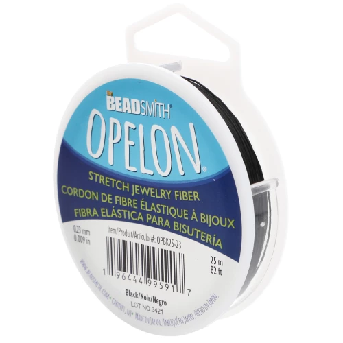 Opelon 0.23 mm elastic fiber wire - Black x25m