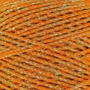 Sticky synthetic waxed cord 1mm Orange/gold tone x 1 m