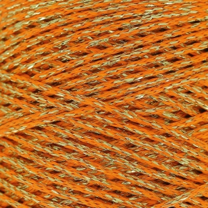 Sticky synthetic waxed cord 1mm Orange/gold tone x 1 m