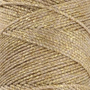 Sticky synthetic waxed cord 1mm Sand/gold tone x 1 m