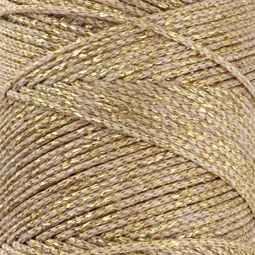 Sticky synthetic waxed cord 1mm Sand/gold tone x 1 m