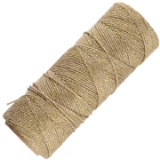 Sticky synthetic waxed cord 1mm Sand/gold tone x 1 m