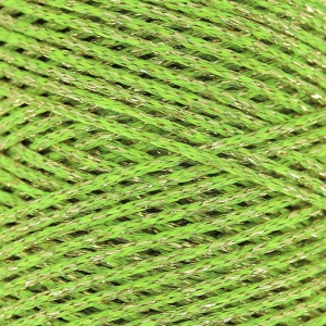 Sticky synthetic waxed cord 1mm green/gold tone x 1 m