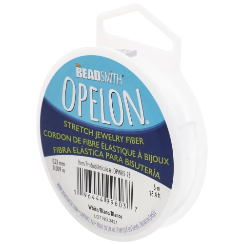 Opelon 0.23 mm elastic fiber wire - White x5m