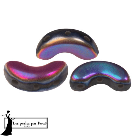 Arcos® glass beads by Puca® 5x10 mm - Full Sliperit Mat x10g