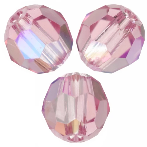 Round beads PureCrystal 5000 4 mm - Light Rose Shimmer x20