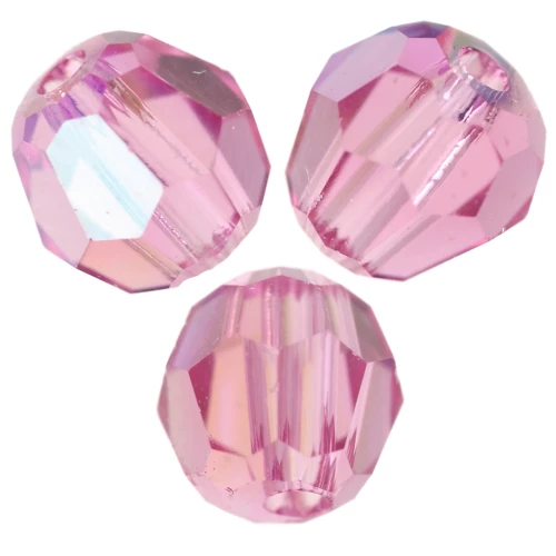 Round beads PureCrystal 5000 4 mm - Pink Shimmer x20