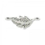 Feather spacer 2 rings 23 mm Antique Silver Plating x1|raw }}