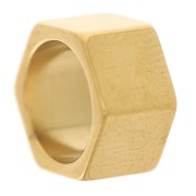 Bead nut 10x6 mm - 303 Stainless steel Gold x1