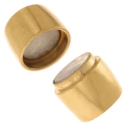 Magnetic cord clasp 10 mm - Gold-plated 316 stainless steel x1