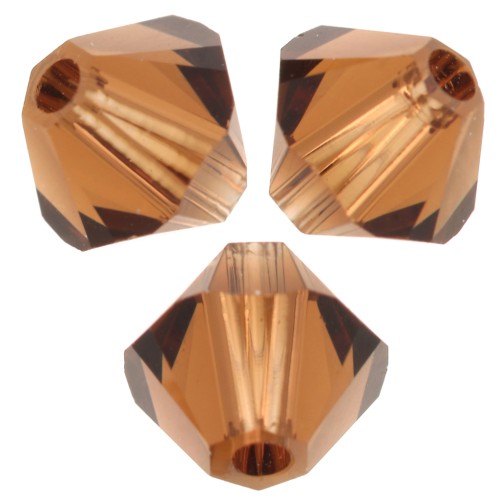 Swarovski bicones 5328 4 mm - Reinvented Smoked Topaz x50