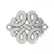 Celtic spacer 2 rings 17 mm Antique Silver Plating x1