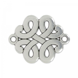 Celtic spacer 2 rings 17 mm Antique Silver Plating x1