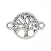 TRee of life spacer 2 rings 22 mm Antique Silver Plating x1